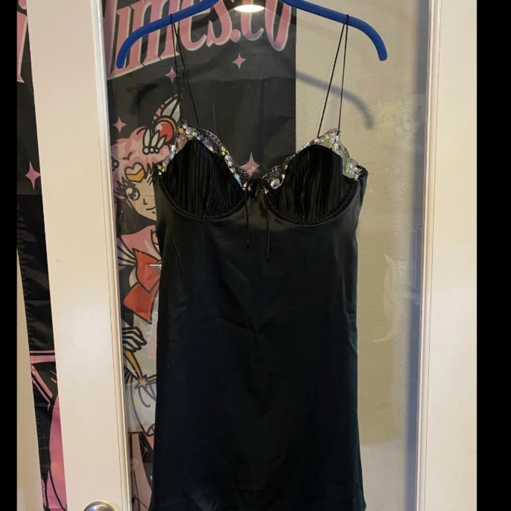 For Love and Lemons Elektra Black Lingerie Dress